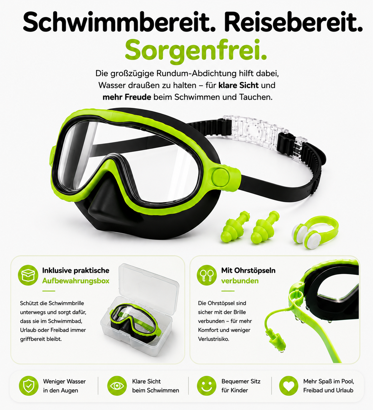 Biarora - SplashSnap Taucherbrille für Kinder