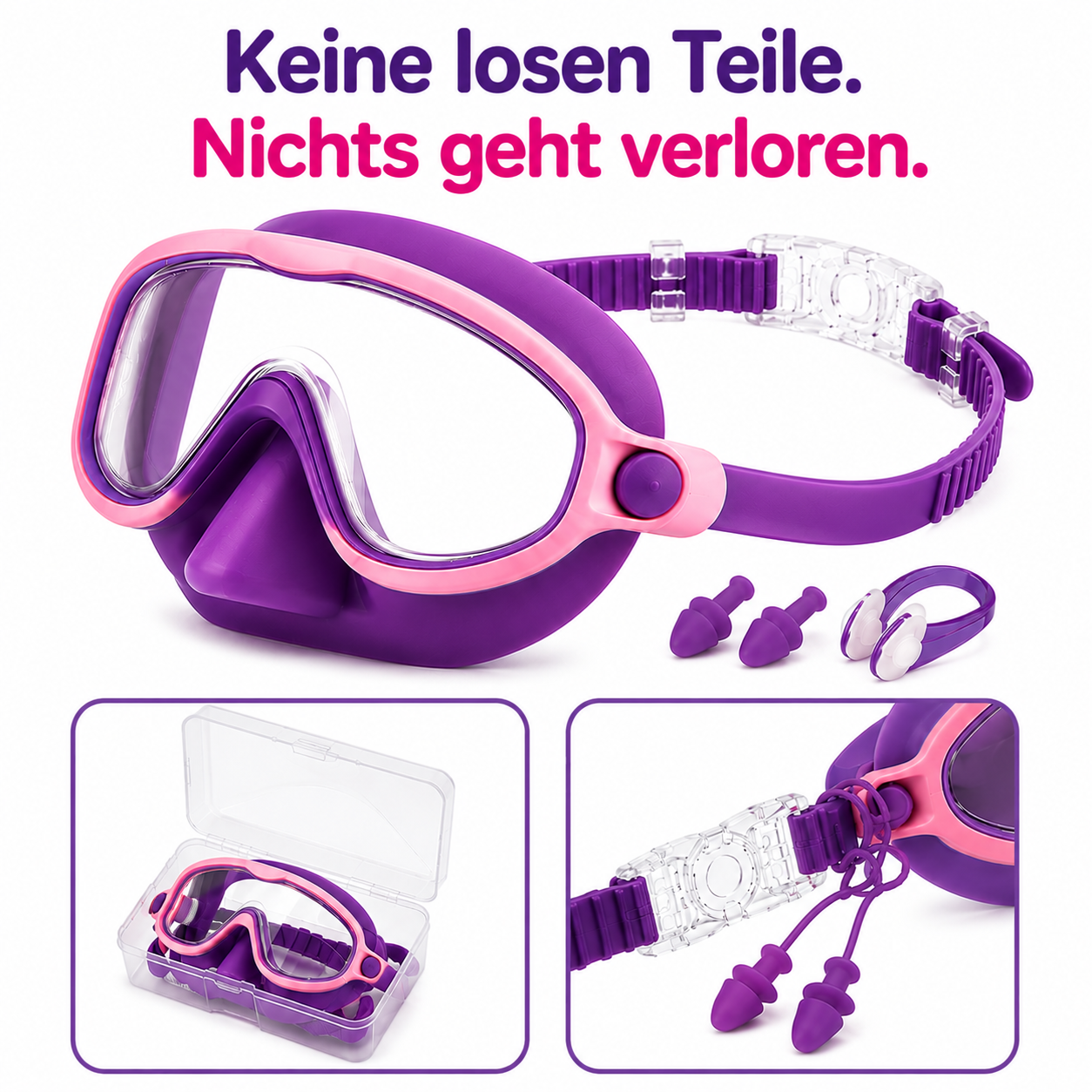 Biarora - SplashSnap Taucherbrille für Kinder