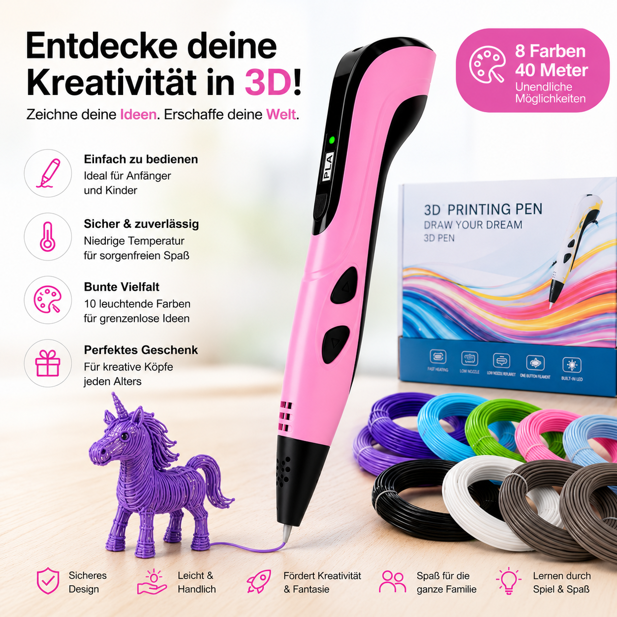 Biarora - MagicDraw 3D Stift für Kinder